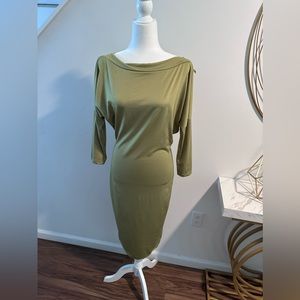 stretchable green dress